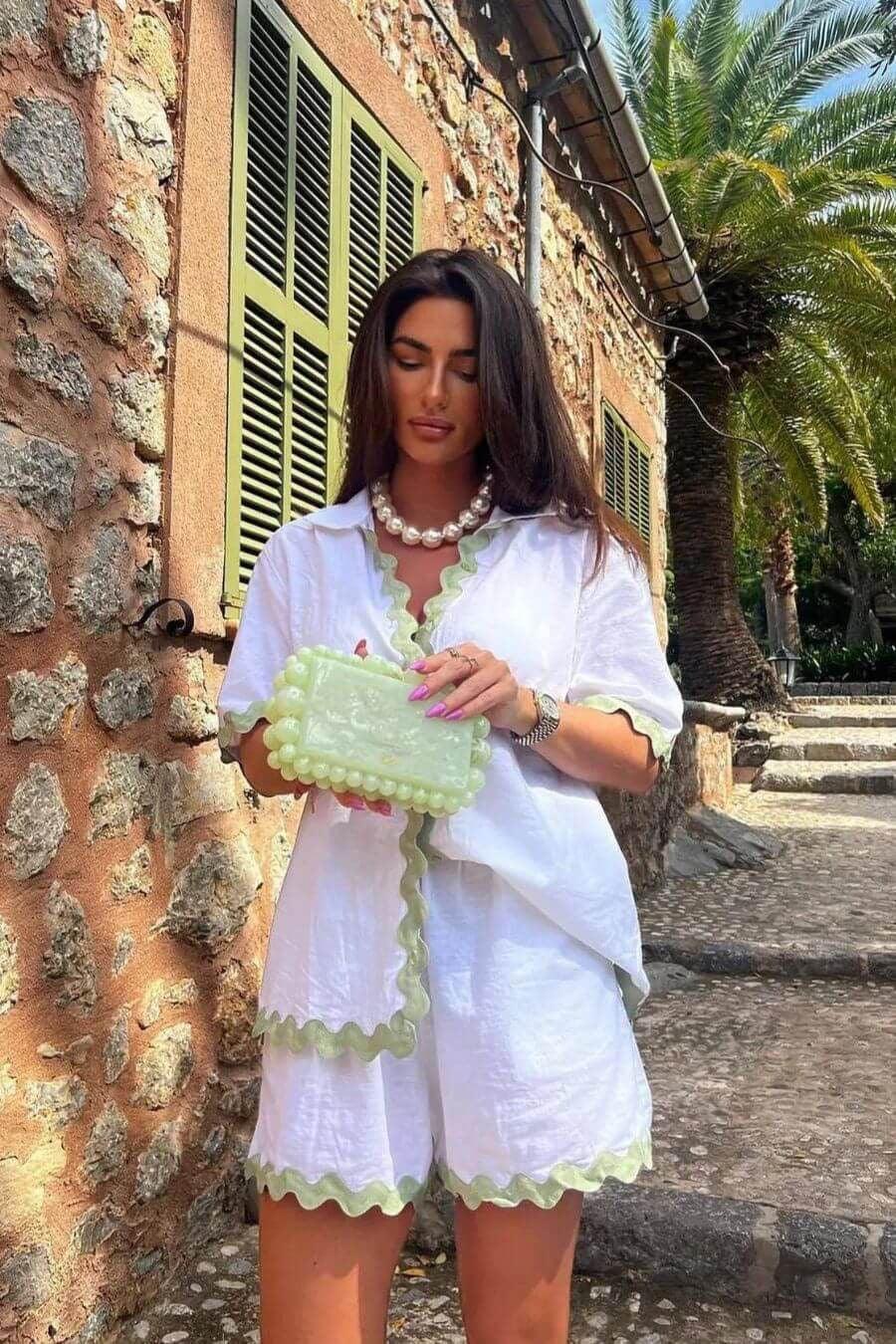 Oliver Summer 2 Pc Coord Set - White