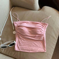 Zouzou Tank Tops with Inbuilt Bra - Pink