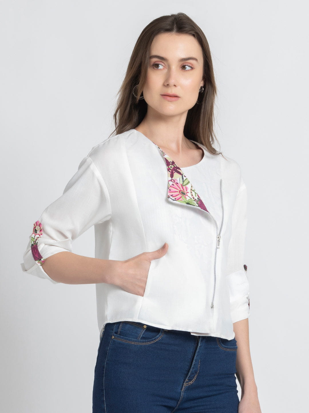 Olivia Zip up Top