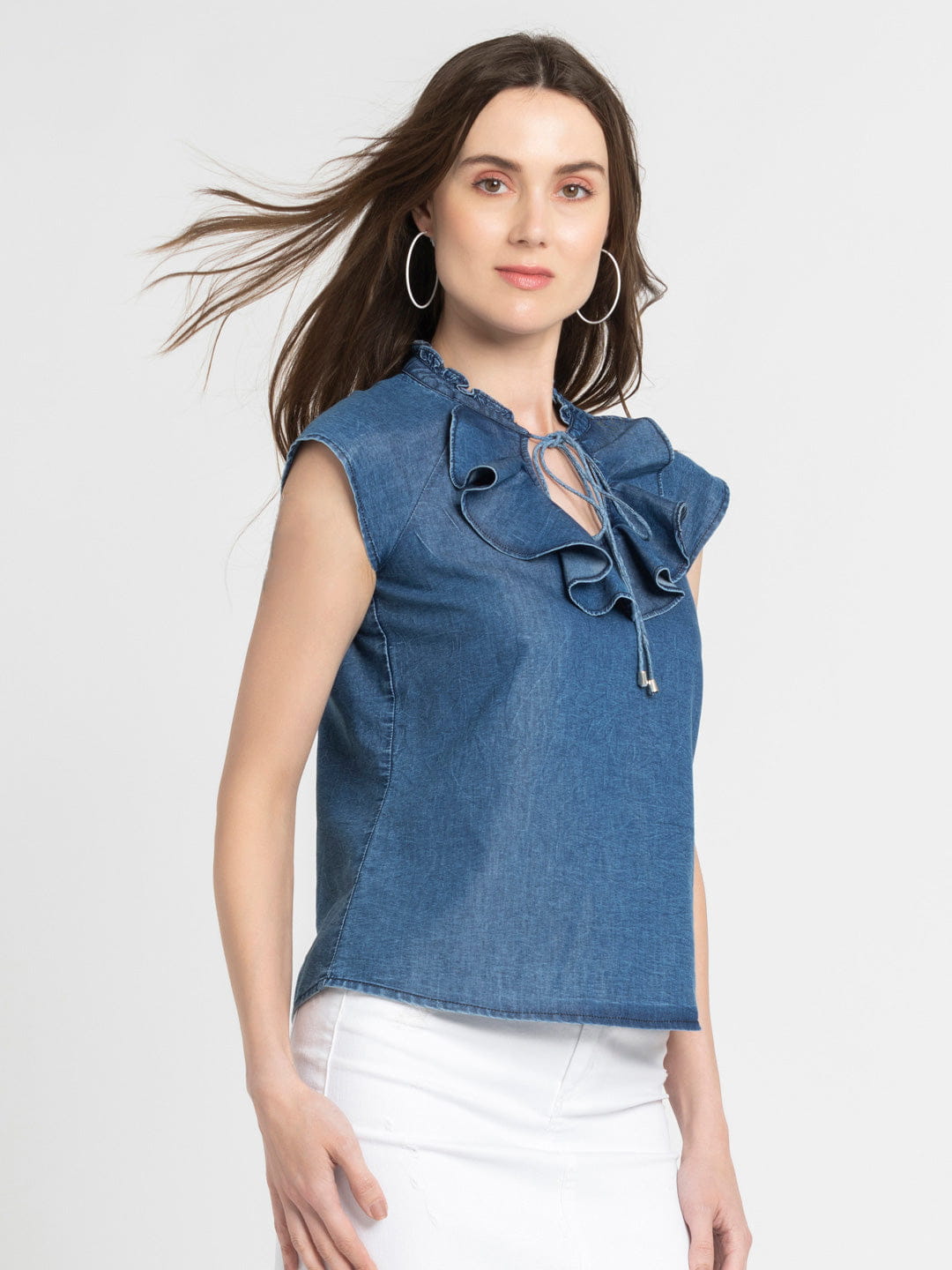 Aurora Denim Top