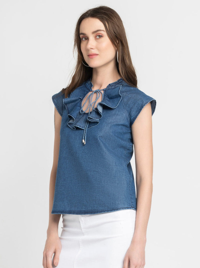Aurora Denim Top