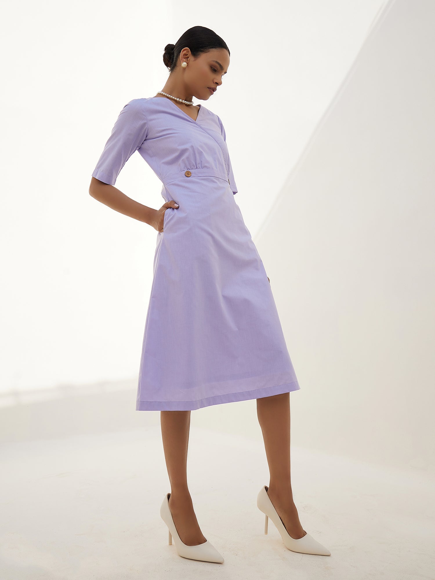 Thistle A-Line Dress-Purple