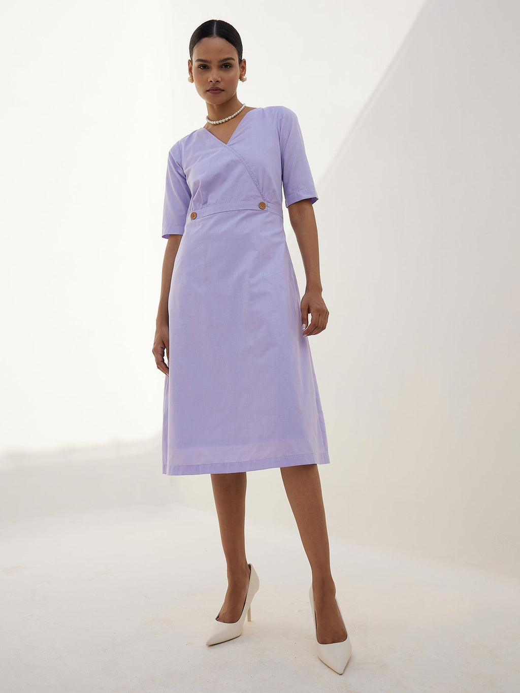 Thistle A-Line Dress-Purple