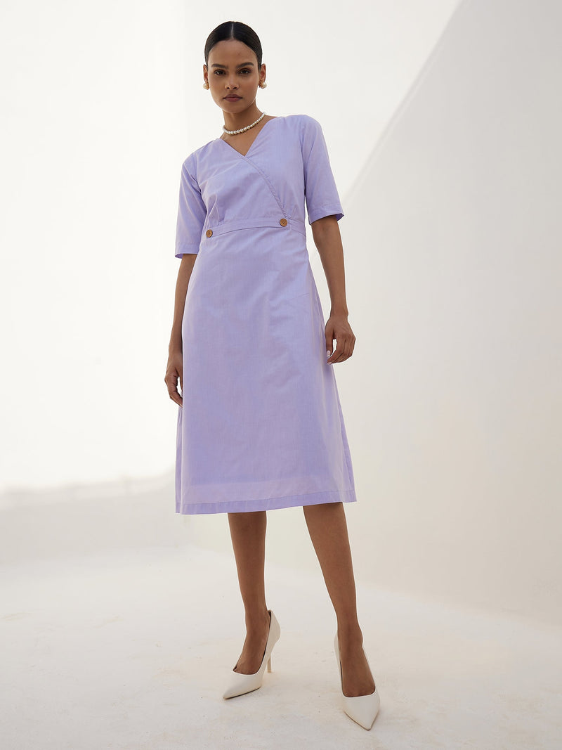 Thistle A-Line Dress-Purple