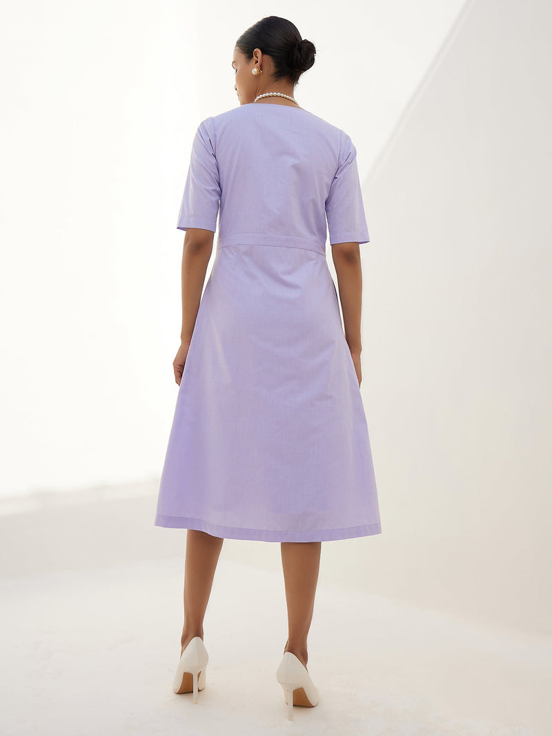 Thistle A-Line Dress-Purple
