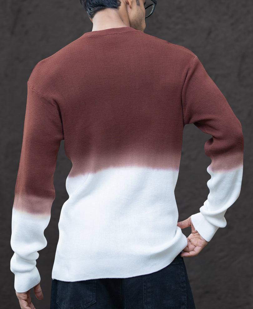 Rust Ombre Knit T-Shirt