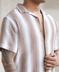 Brown Broad Stripe Shirt