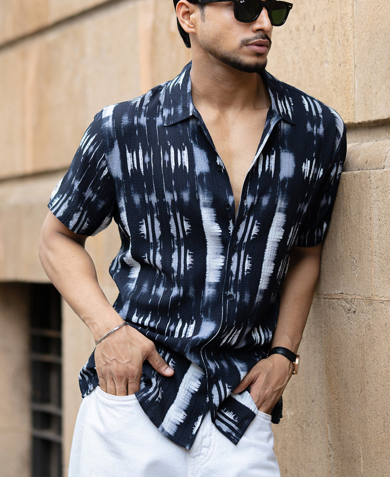 Black Abstract Printed Shirt