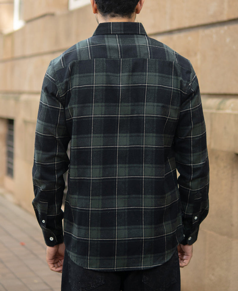Dark Green Checks Lightweight Shirt
