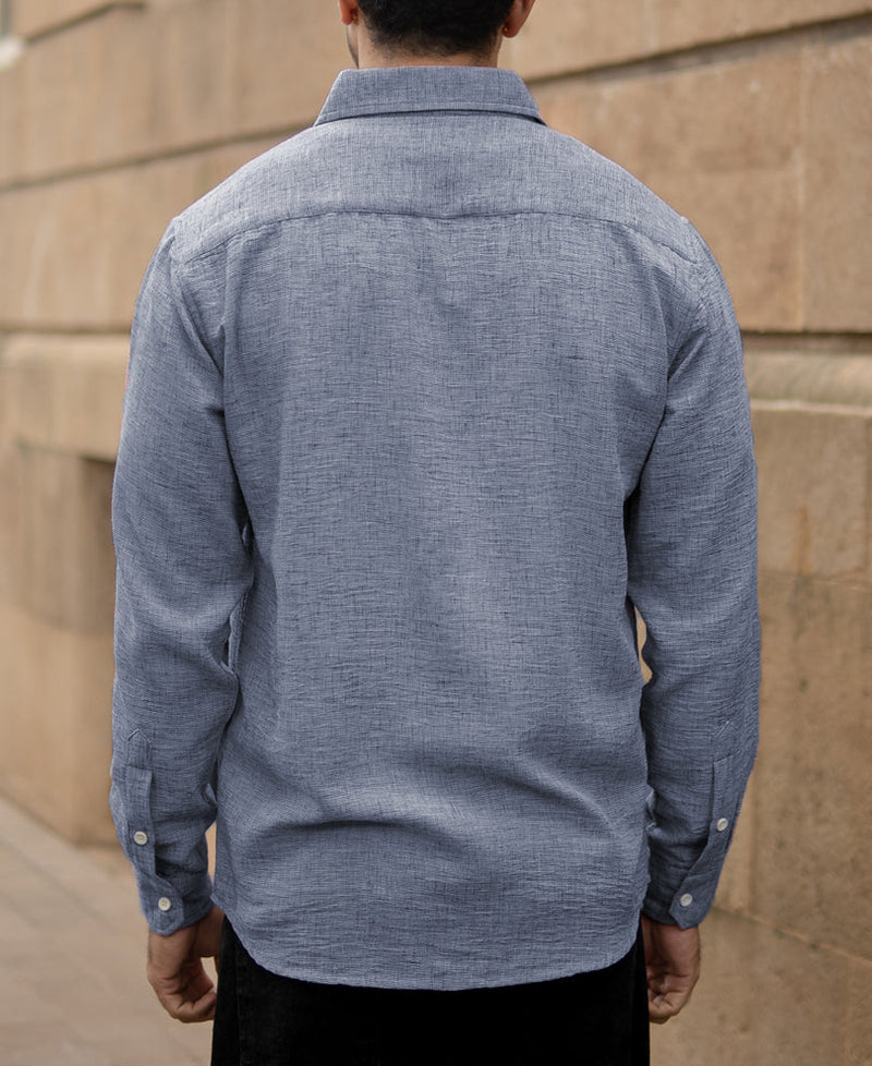 Blue Lightweight Structured Shirt