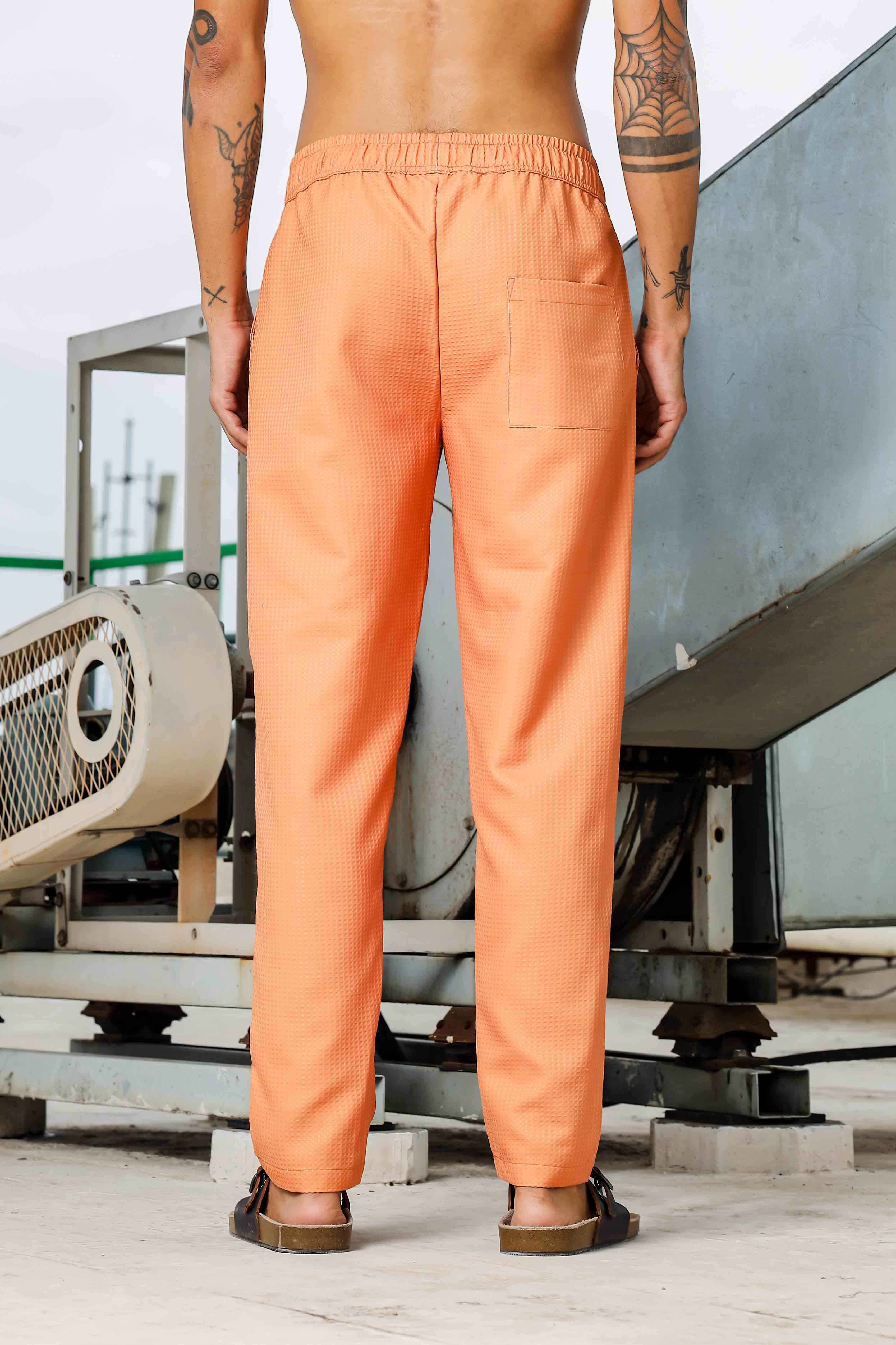 Brown Textured Pattern All Day Lounge Pants