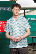 Regular Fit Semi Sheer Crochet-Look Resort Shirt
