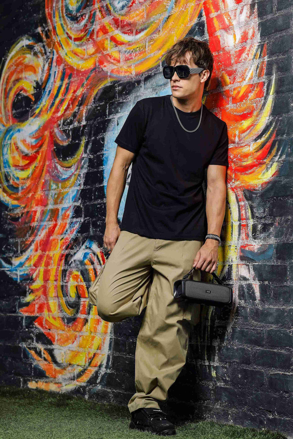Unisex Baggy fit 6 Pocket Beige Cotton Cargo Trousers