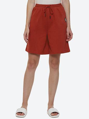 Knack Cotton Poly Skirt - Orange