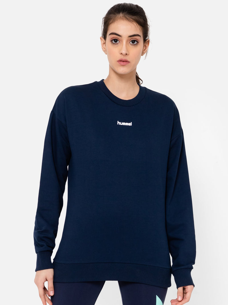 Casoi Cotton Poly Sweatshirt - Navy