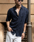 Black Abstract Lightweight Print Shirt