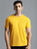 Cam Cotton Poly T-Shirt - Mustard