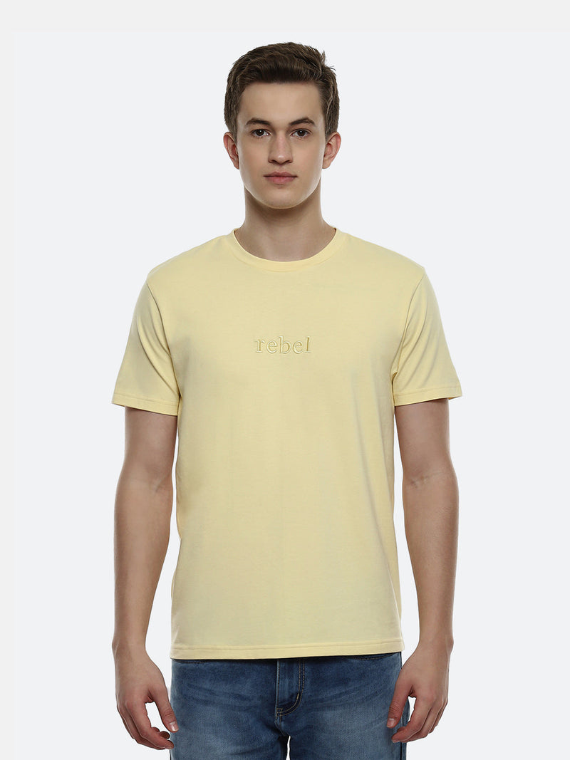 Fringe Organic Cotton Elastane T-Shirt - Sports Yellow
