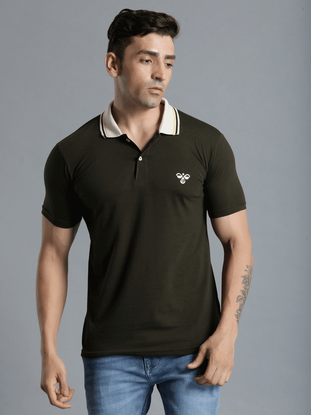 Marco Cotton Poly Polo T-Shirt - Dark Olive
