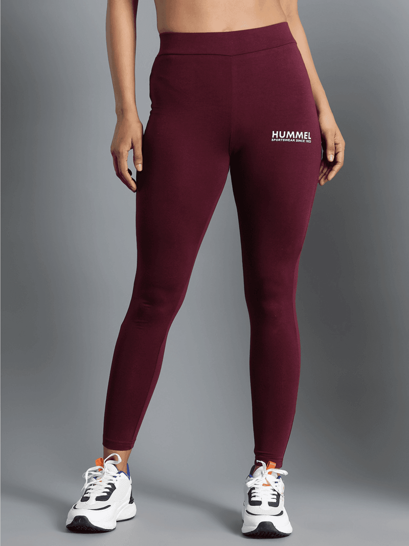 Daily Slim Fit Cotton Elastane Tights - Burgundy