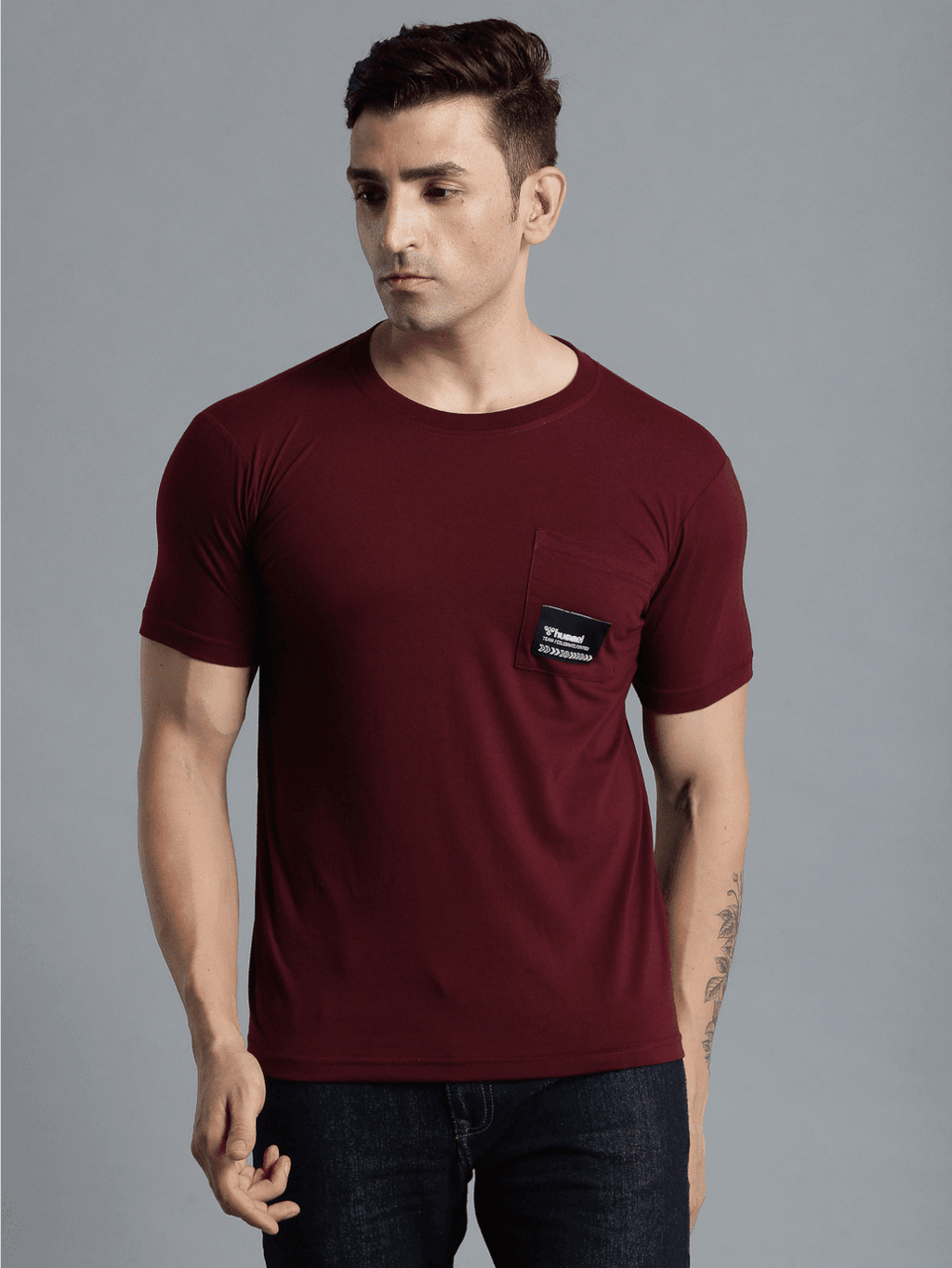 Cavo Cotton Poly T-Shirt - Burgundy