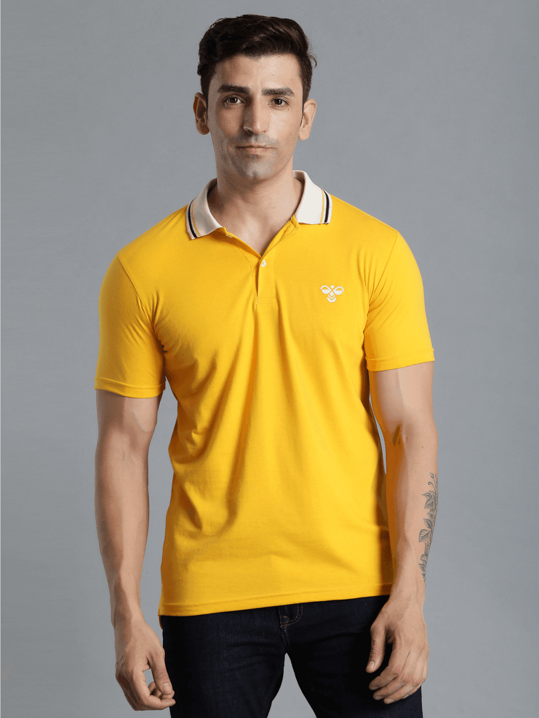Marco Cotton Poly Polo T-Shirt - Gold