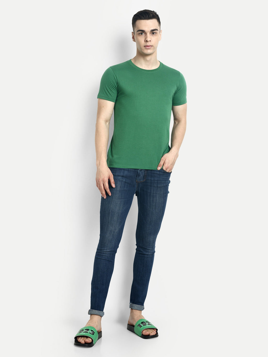 Cam Cotton Poly T-Shirt - Green