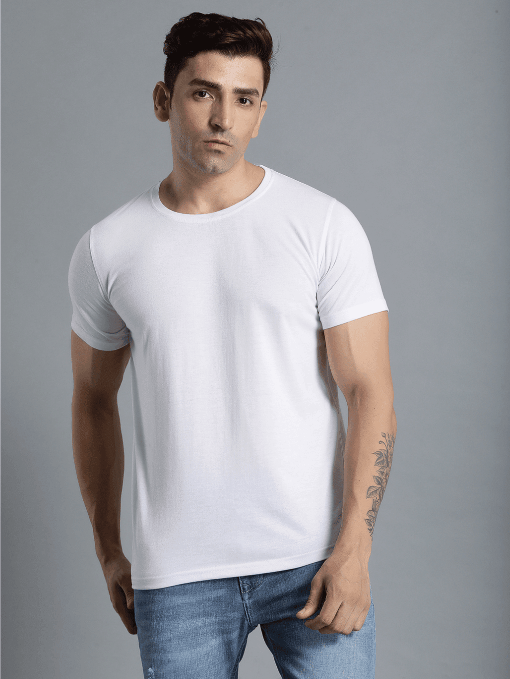 Cam Cotton Poly T-Shirt - White