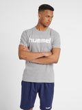 Go Cotton Poly Logo T-Shirt - Grey Melange