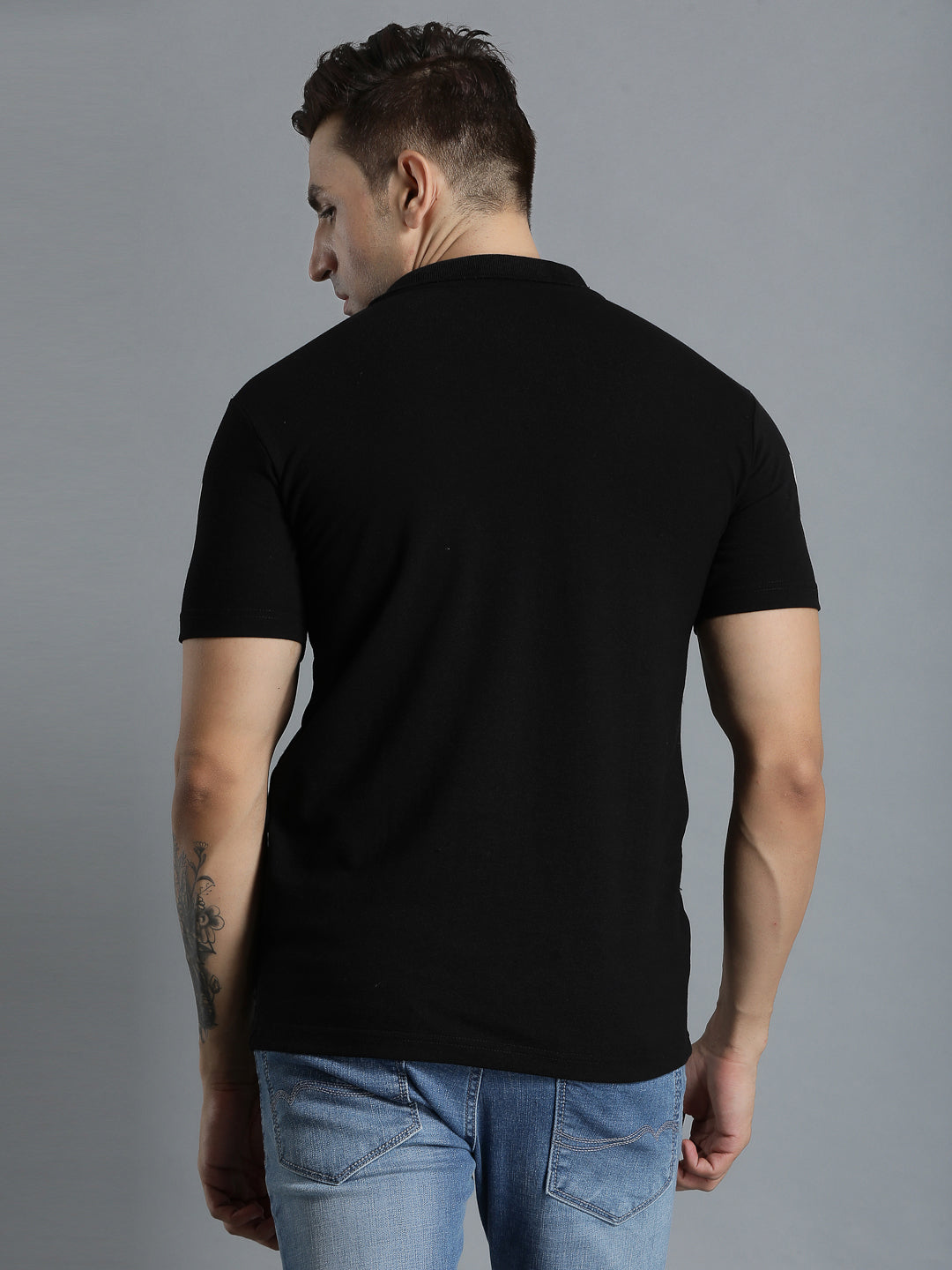 Go Cotton Poly Polo T-Shirt - Black