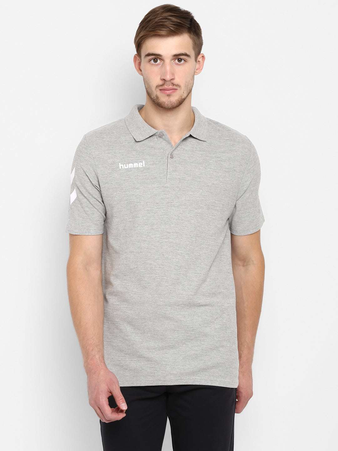 Go Cotton Poly Polo T-Shirt - Grey