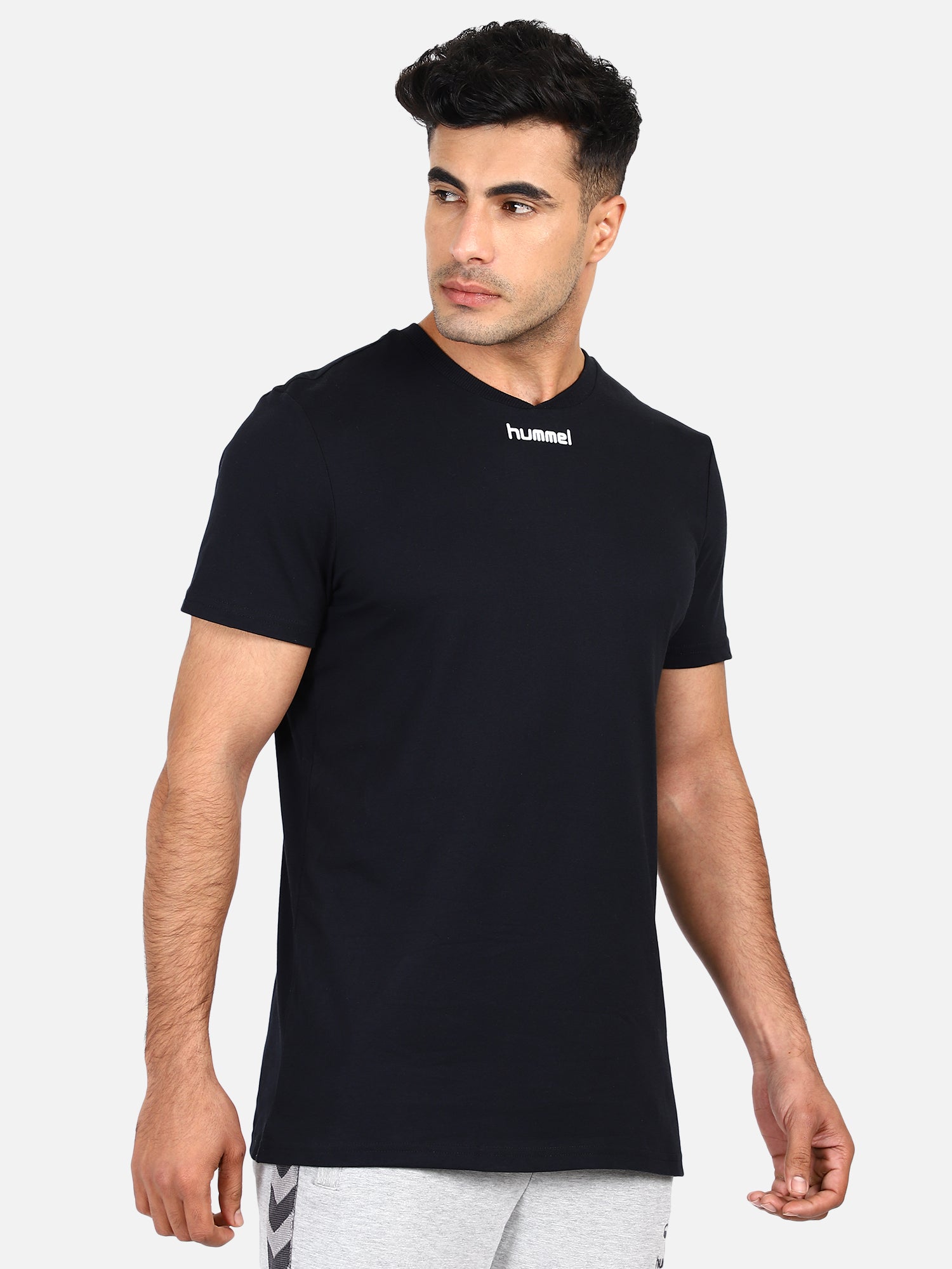 Asser Cotton Poly T-Shirt - Black