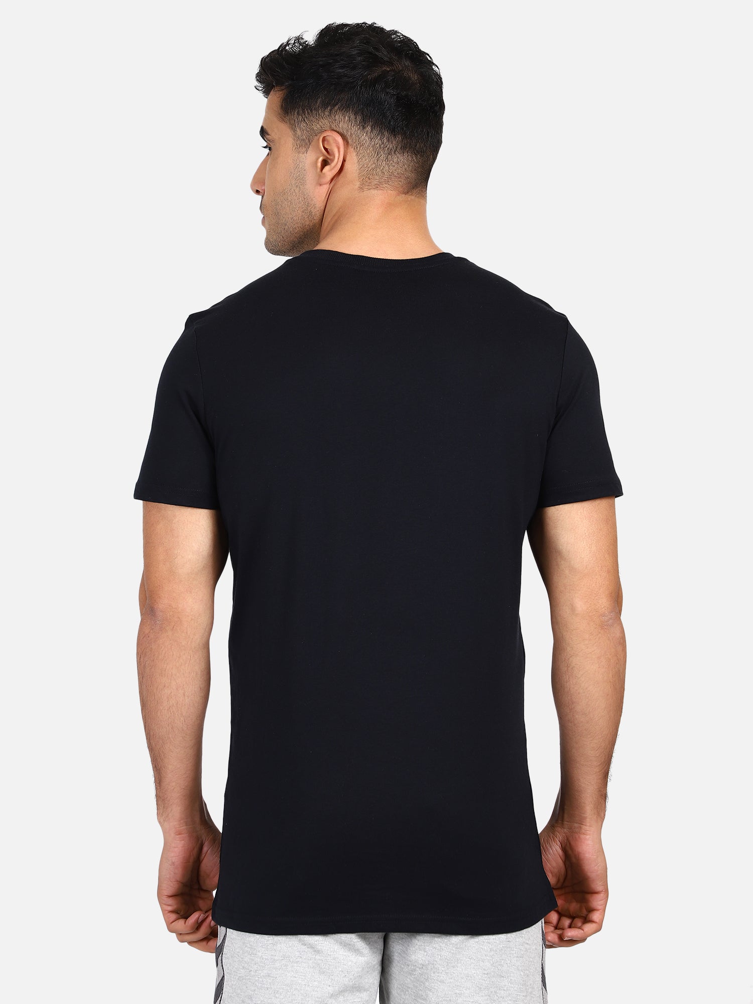 Asser Cotton Poly T-Shirt - Black
