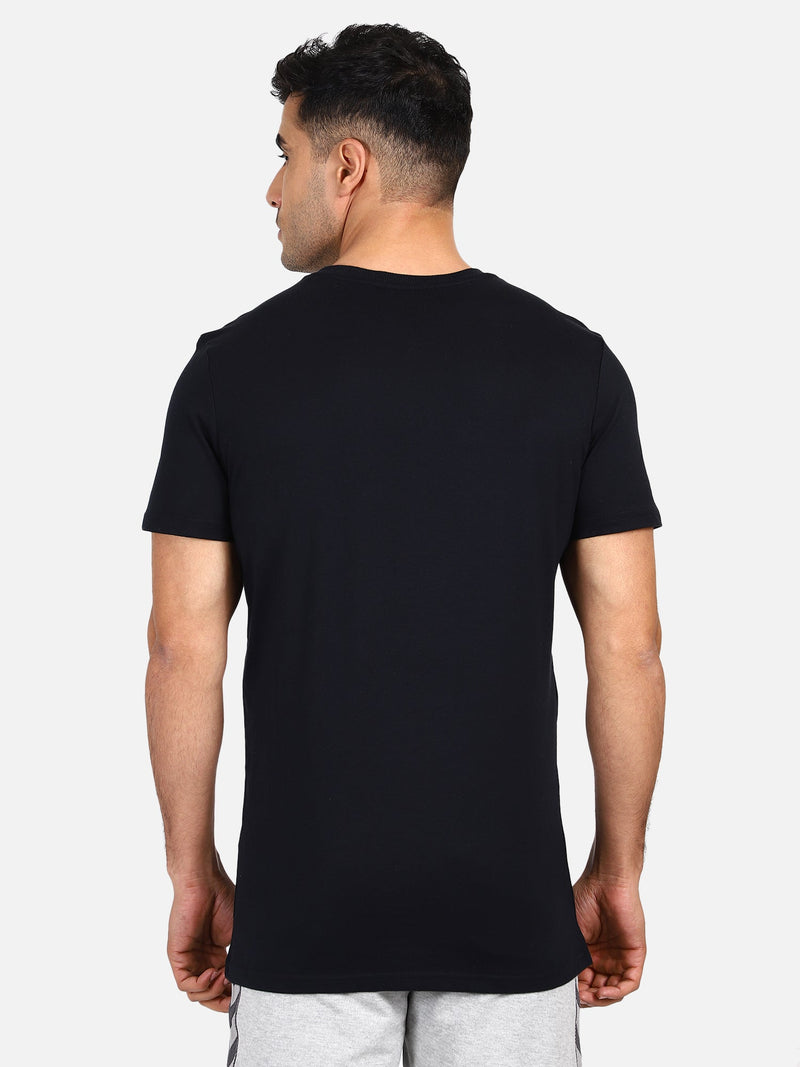 Asser Cotton Poly T-Shirt - Black