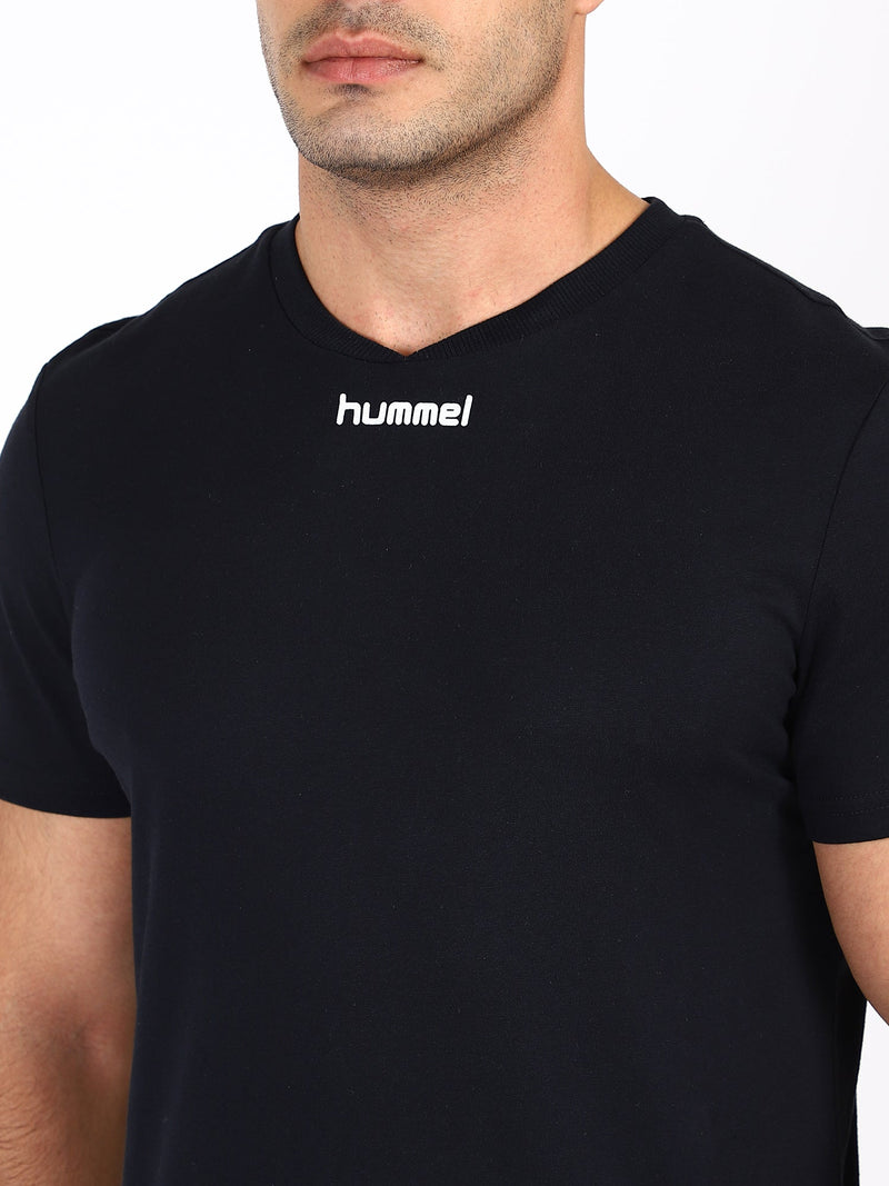 Asser Cotton Poly T-Shirt - Black