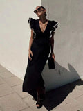 Austin Holiday Statement Maxi Dress - Black