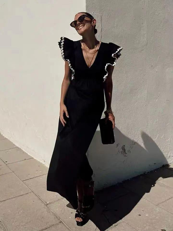 Austin Holiday Statement Maxi Dress - Black