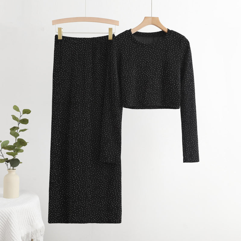 Cerise Luxe Party 2 Piece Set - Black
