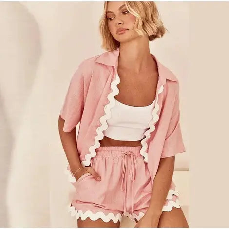 Oliver Summer 2 Pc Coord Set - Peach
