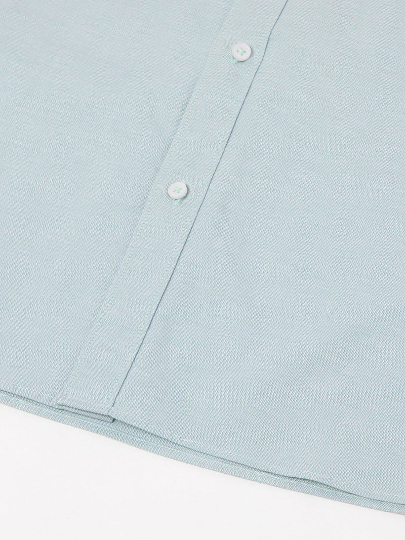 2 Way Stretch Oxford Shirt in Mint Green- Slim Fit