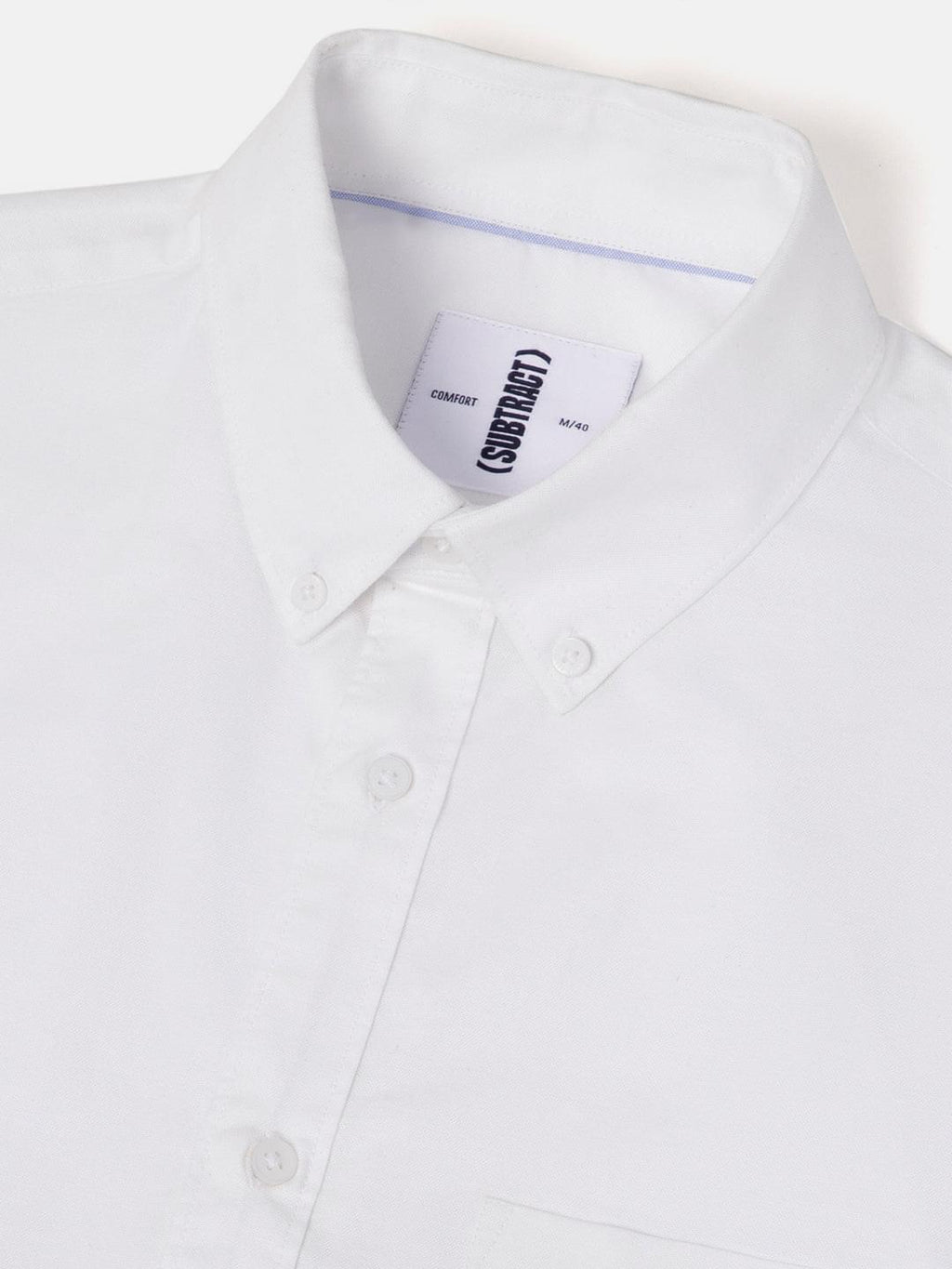 2 Way Stretch Oxford Shirt in White- Comfort Fit
