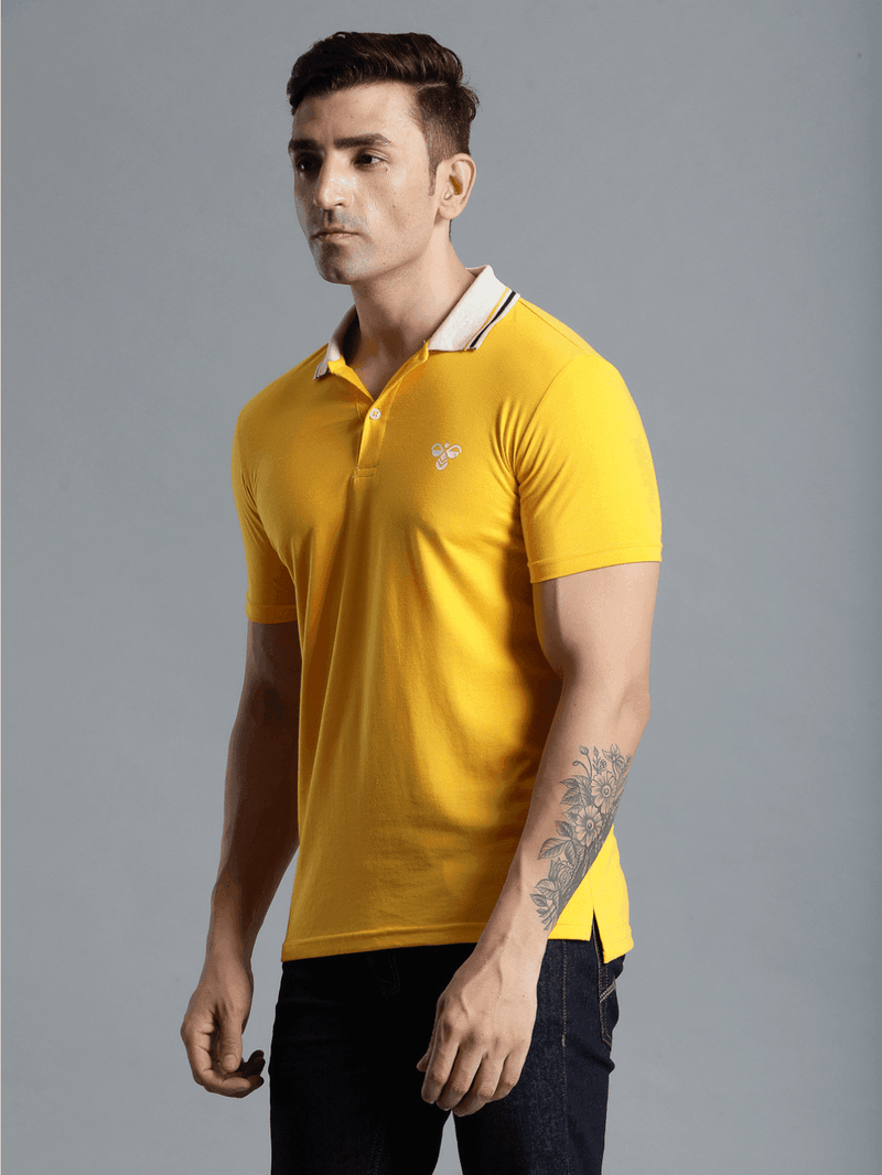 Marco Cotton Poly Polo T-Shirt - Gold
