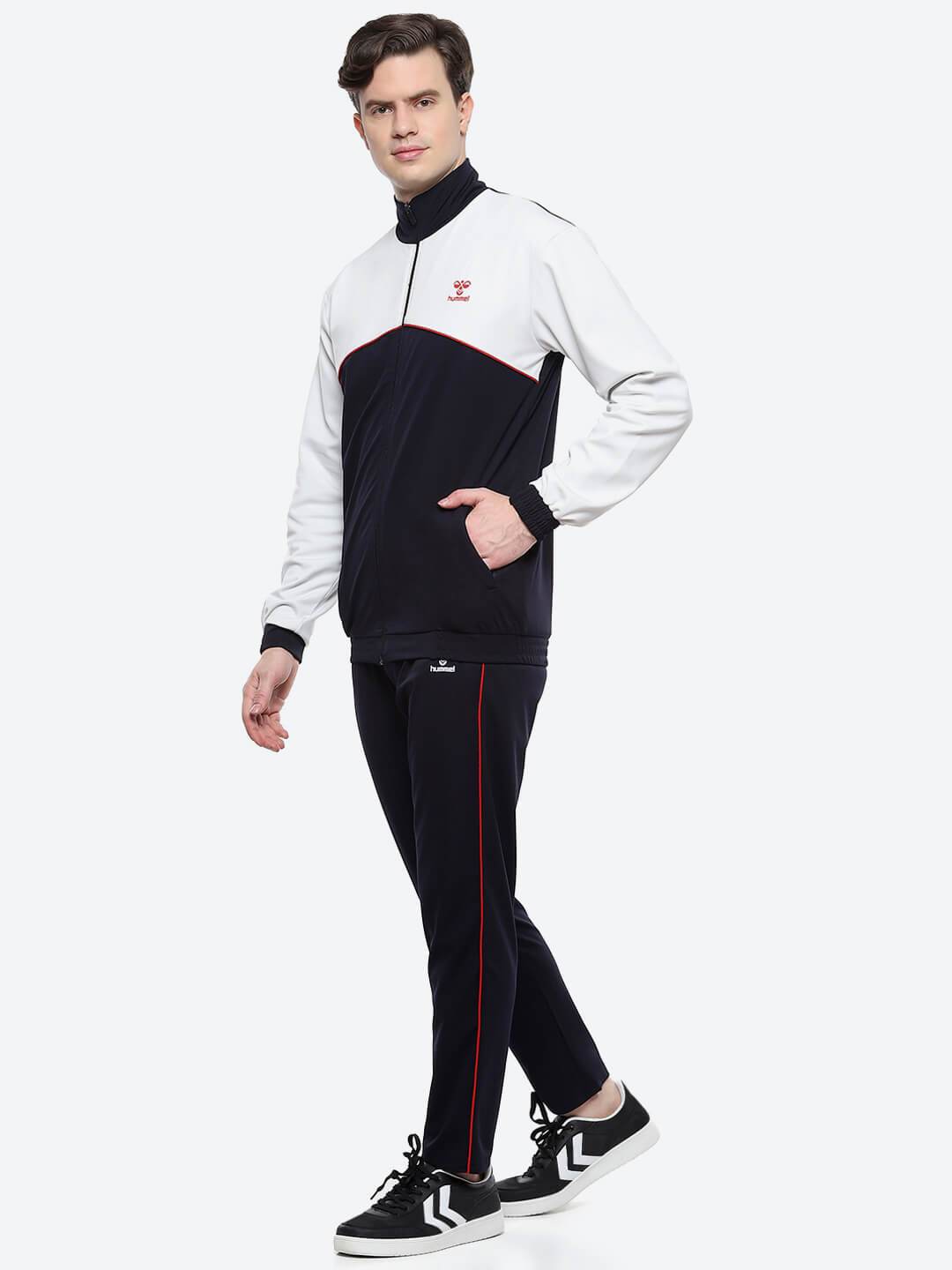 Sladie All-Weather Polyester Tracksuit - Navy/White