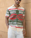Olive Washed Printed Shirt