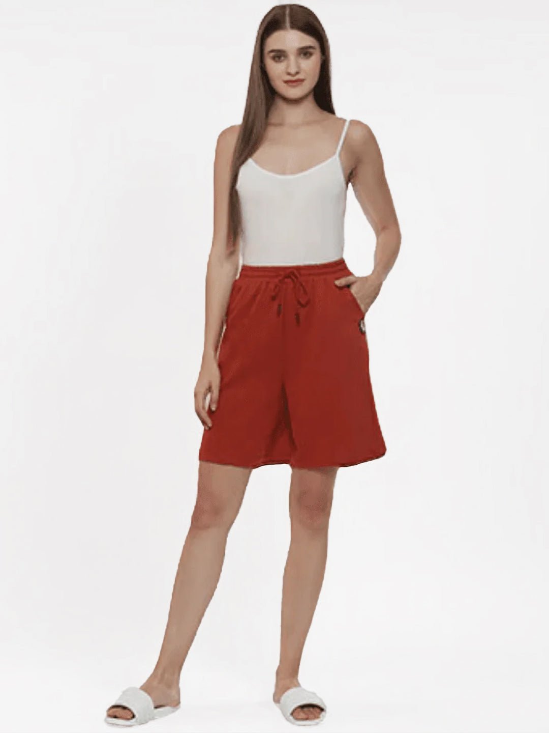 Knack Cotton Poly Skirt - Orange