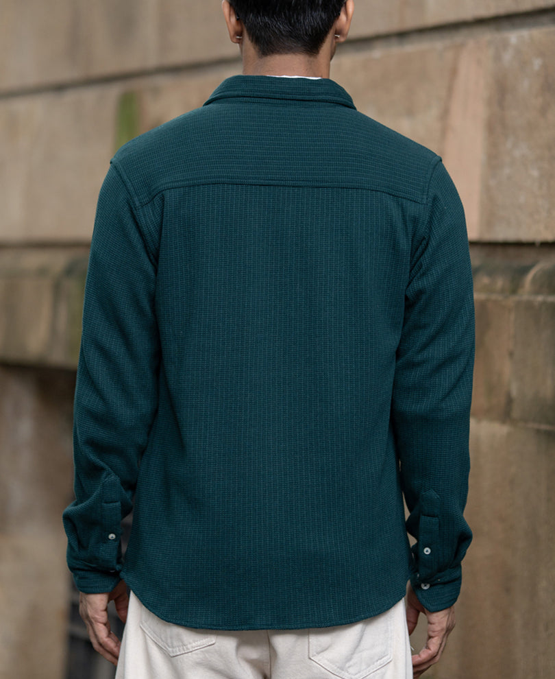 Pine Structured Knit Shirt