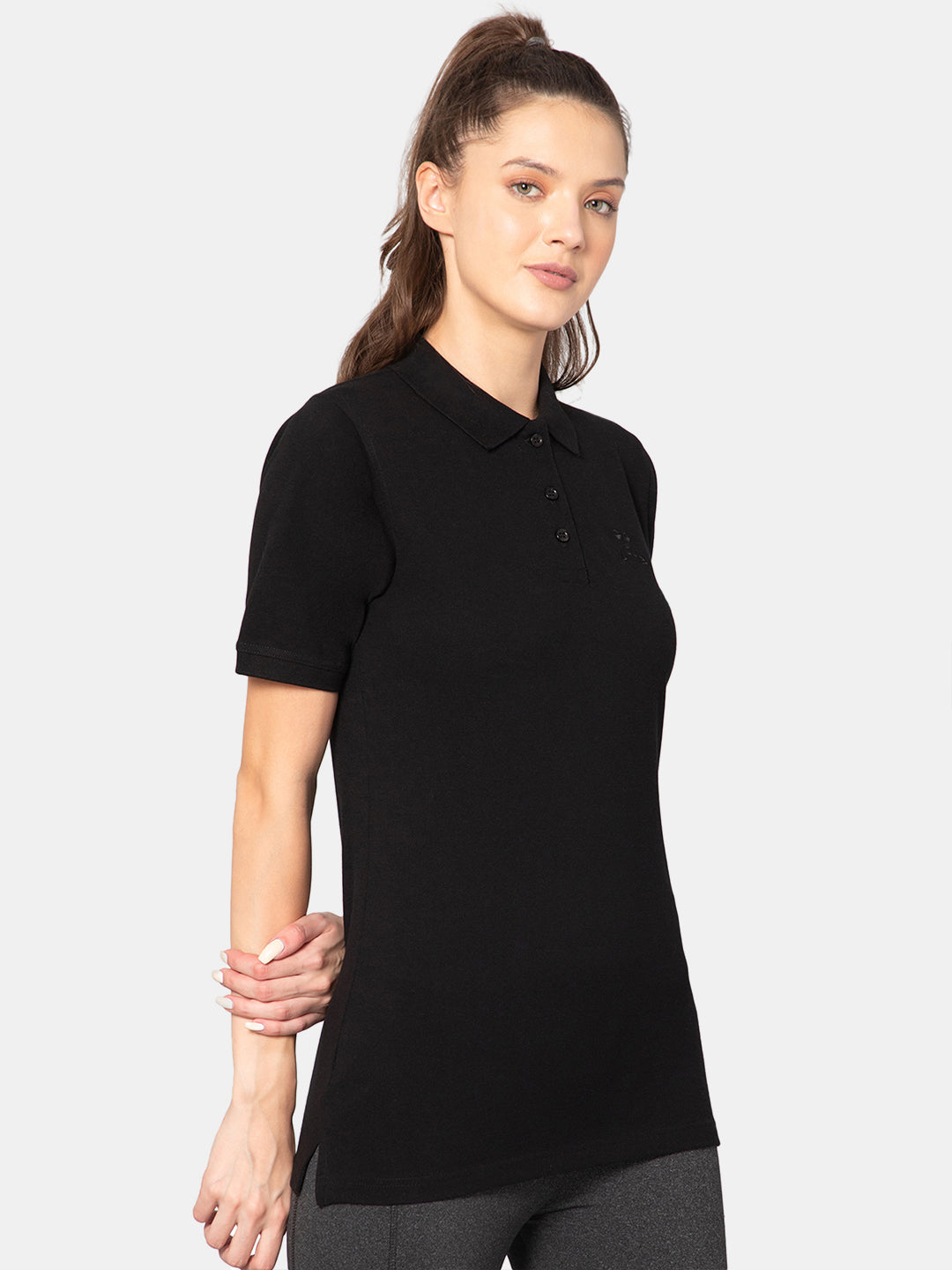 Neff Poly Cotton Polo T-Shirt - Black