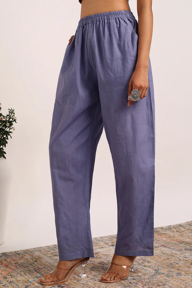 Blue Plain Farsi Pants