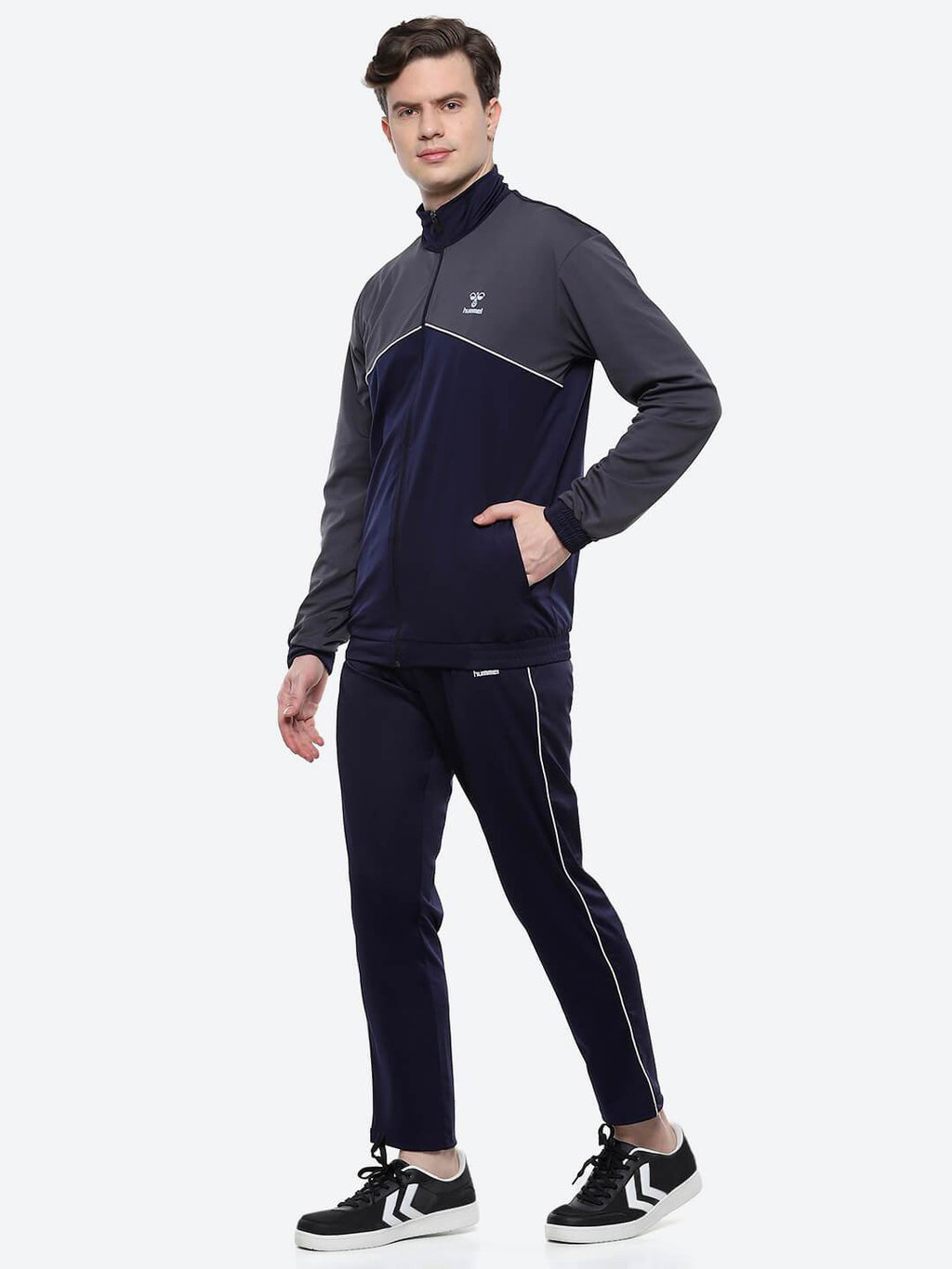 Sladie All-Weather Polyester Tracksuit - Navy/Grey
