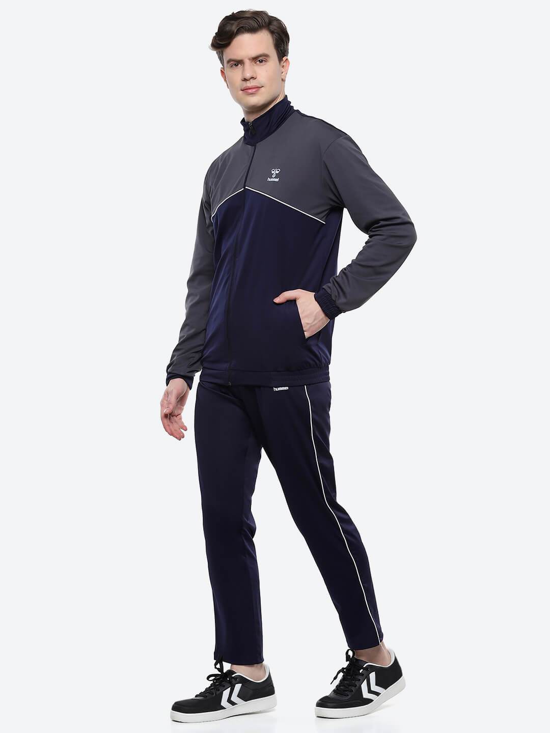Sladie All-Weather Polyester Tracksuit - Navy/Grey